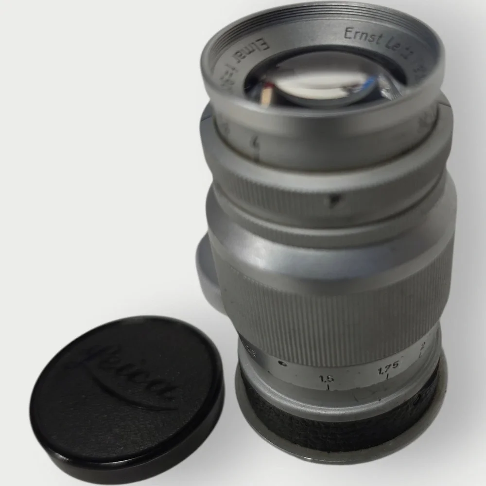 Vintage Leica Leitz Wetzlar Elmar 9cm‎ 90mm f/4 LTM Screw Mount Lens Germany